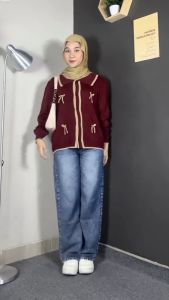 TERMURAH! Rebecca Cardigan Pita Conquette Rajut Wanita - Keiko Cardigan Knit