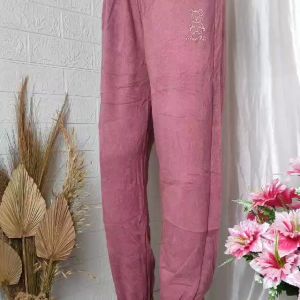 Celana Jogger Wanita Fit M-XXL Bahan Beludru Import Premium