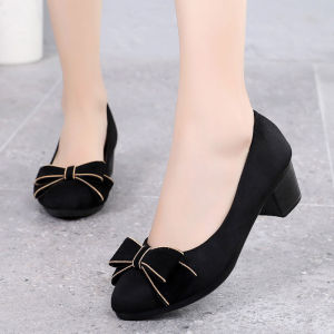 Old Beijing Cloth Shoes Flagship Store Official Womens New Authentic High Heels Black Shoes for Work Soft Bottom Not Tired Feet