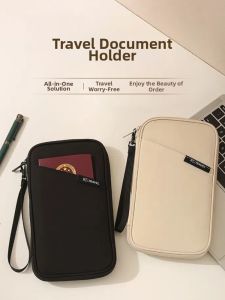 High-capacity Passport Protection Travel Pouch Lightweight Waterproof Multi-layer Organizer