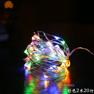 Crystal LED Light String Cake Decoration Button Battery Copper Wire Colorful Birthday Atmosphere Light Band Baking Accessories