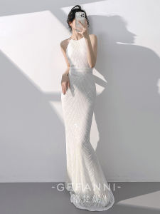 Elegant White Evening Gown