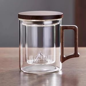 YIHUTEA | Large Capacity Glass Tea Cup Tea-water Separation