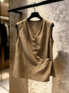SHUAIYUE | Áo Vest Dập Vai Vintage Không Tay