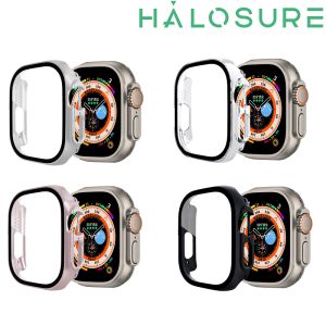 HALOSURE Smart Watch Glass Protective Case Series Glasscase for Watch Ultra 49mm (Black/Clear/Rose Gold/Silver)