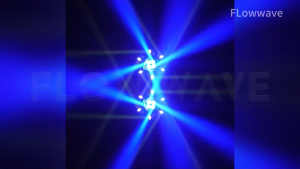 Flowwave ไฟตัวจิ๋วหกแขนแบบตาผึ้งพร้อมแถบไฟ LED: รวมสามฟังก์ชันในหนึ่งเดียว – เลเซอร์วงแหวน สโตรโบสโคปหมุน และลำแสง!