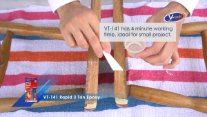 V TECH กาวอีพอกซ์ซี่ สีใส ขนาด 2 X 28.4 มล. รุ่น VT-141 สำหรับงานโลหะ และวัสดุต่างๆ ชนิดแห้งเร็วภายใน 4 นาที