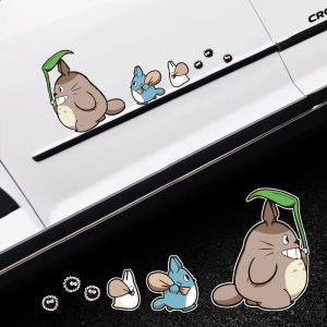 Cute Car Decoration Sticker Electric Vehicle Battery Dragon Cat Turtle King Scratch Patch Full Car Film Cartoon Anime Sticker