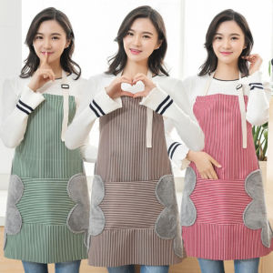 ItemMart Apron Home Waterproof Thickened Can Wipe Hands Large Pockets Kitchen Overalls