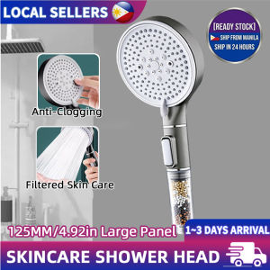 Grey Shower Head Filtered Skin Care Bathroom High Pressure Stone Negative Ion Water Purifier Portable Anti-Clogging Summer Kit