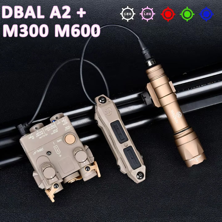 DBAL A2 Red Green Dot Laser Surefi M300 M600 Flashlight Pressure Switch ...
