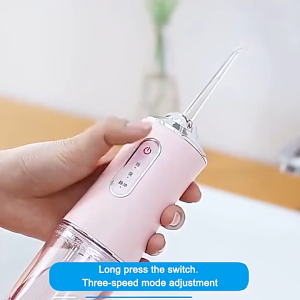 Cordless Water Flosser (220ml + 4 Heads) - 3 Modes Rechargeable Oral Irrigator for Daily Dental Care & Gums electric toothbrush