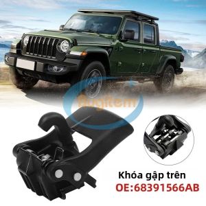 Khóa Gập Mui Xe Jeep Wrangler 2018-2024 Màu Đen Chất Liệu ABS Thay Thế Khung Mui Mềm Mã OE 68391566AB 68391566AA