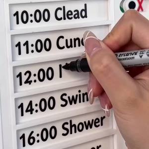 White PVC To Do List Board Reusable Daily Task Tracker Stand/Hangable Habit Tracker for Office & Home