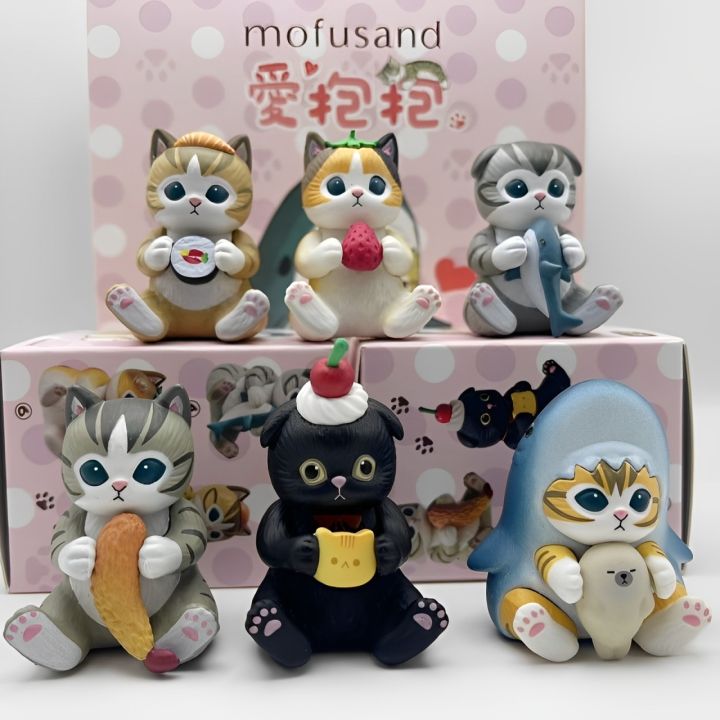 2025 New Mofusand Cat Love Hug Doll Anime Figures Blind box Handmade 6 Full Children's Birthday Gift Ornament Dolls Model Toys