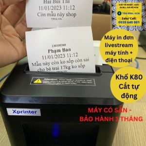 Máy In Bill Livestream Facebook Cho Phần Mềm Tpos - Chốt Đơn Trên Điện Thoại và Máy Tính (Tân Bình HCM)