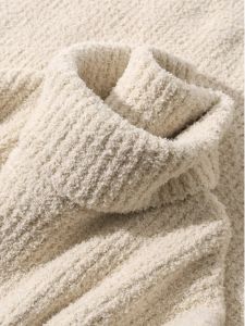 WANGGONGZHU | Loose Thickened High Collar Sweater Womens Autumn Winter New Style Simple Match Knitted Top Outerwear Long Sleeve Round Neck