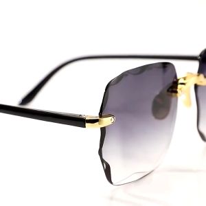 WE Kacamata Hitam Tanpa Bingkai Bentuk Kotak Persegi Desain Mewah Untuk Pria Wanita Sunglass Import Murah 16040