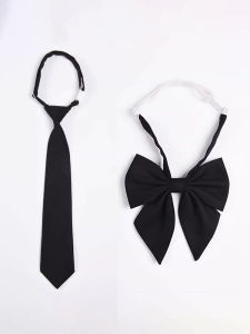 Black Academic Style Bow Tie for Women