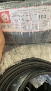 สายไฟVCT 2x1.5 100เมตร มีมาตรฐาน มอก. สายไฟ 2แกน (IEC 53) ยกม้วนสุดคุ้ม