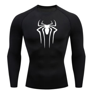 Áo Thun Dài Tay Nam Nén Chống Nắng Tập Thể Dục Chạy Bộ Thể Thao MMA Rashguard Nhanh Khô Thoáng Khí Cổ Chữ O Tập Luyện Áo Sơ Mi