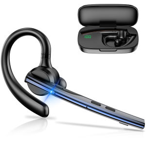 New Bee M54 Bluetooth Headset Wireless Headphone Noise Cancelling Earpiece Dual-Mic Mute Handsfree Earphones for Driver Office
