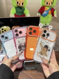 EOENKK | Korean INS Style DIY Insert Photo Clear Phone Case For iPhone 18 17 16 15 14 Pro Max iPhone 13 Shockproof Acrylic Hard Cover