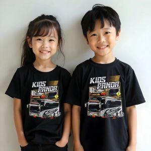 Monstahopkids: Kaos Anak Laki-Laki & Perempuan Motif Bus Telolet