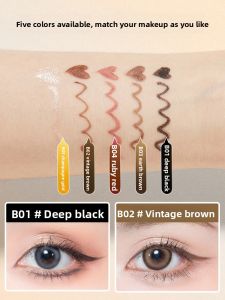 MONLEYTA | Waterproof Smudge-Resistant Long-Lasting Fine Liquid Eyeliner for Women Beginners Brown White