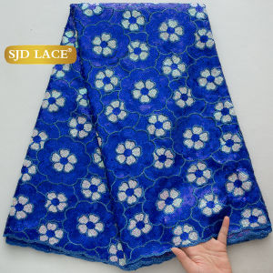 SJD REN Nigeria Pháp Vải Nhung Phối Ren Cao Cấp Kim Sa Lấp Lánh Lưới Dành Cho Nữ Tiệc Cưới Váy Phong Cách Châu Phi 2025