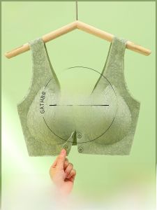 miiow | Maternal Womens Underwear Front Button Bra Seamless No Steel Ring Summer Thin Vest Style Bra For Middle Aged And Elderly Women