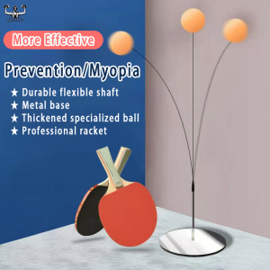 Rebound Table Tennis Trainer Portable Ping-Pong Paddle Tennis Training Set Indoor Sports Exercise Training Kit Self-study Machine Table Tennis Ball Tool Professional 乒乓球训练