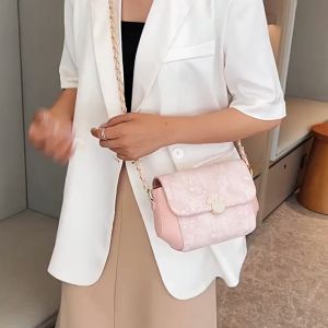 BJ58019 - PINK/GRAY TAS SLEMPANG SLINGBAG JINJING HANDBAG  WANITA FASHION KOREA CHINA IMPORT MODIS ELEGAN TERMURAH TERLARIS TERBARU BAGSTORE JAKARTA TAS BATAM CR8019