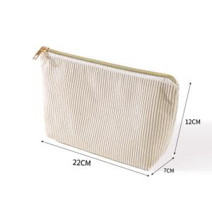 OUHOE | Corduroy Cosmetic Bags Large Capacity Multi Purpose Makeup Storage Bag for Travel Portable Organizer Pouch