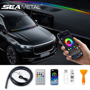 Seemetal xe ánh sáng môi trường mulit chế độ RGB bầu không khí đèn TRIM bảng điều khiển LED Hidden đèn nháy dây USB App & điều khiển từ xa