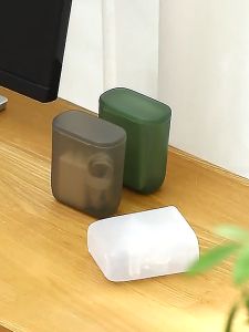 Kotak Penyimpanan Kabel Data Charger Handphone Portable Serbaguna Bening Dengan holder ring hp di Meja Folding Penutup Pelindung Kabel Portabel Tas Penyimpanan Cable Organizer Airpod Case Storage Box Kotak Penyimpanan Kabel Data Serbaguna