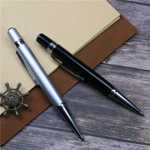 Rotating metal Roller Pen Short Gel pen 0.5mm Silver black portable pens