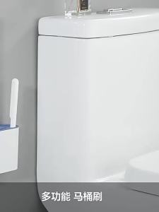 Wall Mounted Toilet Cleaning Brush Non Perforated Silicone Waterproof Quick Drying Soft Fur Bathroom Accessories Toilet Brush