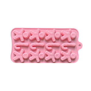 1 Khuôn Silicon Hình Người Bánh Gừng & Gậy Dùng Làm Bánh Kẹo Sô Cô La Trang Trí Bánh Dụng Cụ Làm Bánh Tự Làm