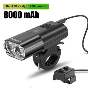 Xe đạp ánh sáng 1000lumen 4000mAh xe đạp đèn pha ngân hàng điện Đèn Pin tay lái USB sạc MTB đường đi xe đạp nổi bật