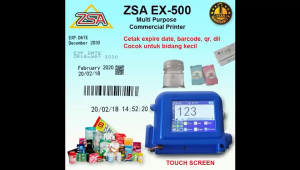 ZSA EX-500 printer handheld alat cetak tanggal kadaluarsa barcode dan expired date Murah