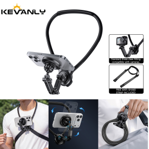 other | Silicone Magnetic 2in1 Neck Hold Mount Phone Action Camera for GoPro Insta360 DJI Action Universal Action Camera Accessories
