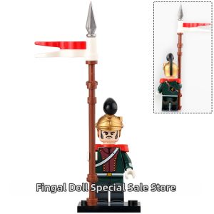 Napoleonic War Camel Cavalry Soldier with Flag Military Minifigures
