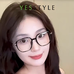 Yesstyle 2in1 Kacamata Photocromic Bingkai Kotak Kacamata Pria Wanita Lensa Anti Blue Light