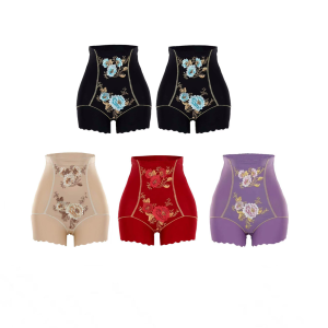 TENGNAIMEI | Seamless 3D Embroidered High-Waisted Tummy Control Shapewear Large Size Boxer Pants