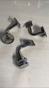 Braket tembok fleksibel handrail bulat Ss 304 railing tangga stainles