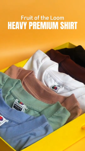 Fruit of the Loom Heavy Premium Tshirts for Men & Women 100% Cotton Mens T-shirts Basic Daily Tops Plain Tees Sage