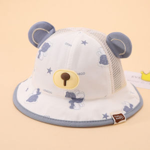 Summer Baby Spring Thin Sun Hat Super Cute Bear Bucket Hat Baby Travel Sun-Proof Hat