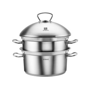 Sanho Multifunctional Steamer Pot Food Grade Double Layer Stainless Steel Steamer Pot Three Layers 30cm Steamer Pot