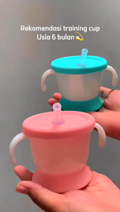 Training Cup Bayi Straw Training Mug Gelas Minum Bayi Silikon Sippy Cup Anti Tumpah BPA Free